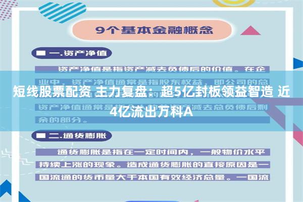 短线股票配资 主力复盘：超5亿封板领益智造 近4亿流出万科A